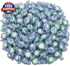 Sugar Free Spearmint Starlights – 1 Lb of Individually Wrapped Green and White H