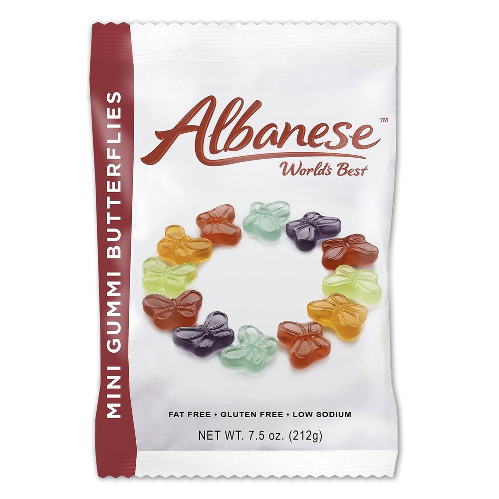 Albanese Mini Gummi Butterflies candy 7.5 Ounce (Pack of 1), orange