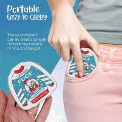 4E’s Novelty “Christmas Poop” Mint Candy Tins 4 Pack, Stocking Stuffers fo Kids