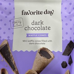 Favorite Day Mini Waffle Dark Chocolate Cones, 4.23 oz – Pack of 3