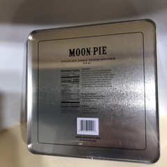 Tin Original Moon Pie Chocolate Single Decker Moon Pie 3 D Holiday Snowman Tin