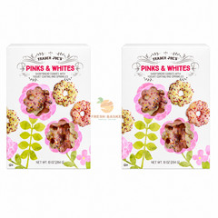 2-Trader Joe Pinks & Whites Shortbread Cookies with Yogurt Coating and Sprinkles