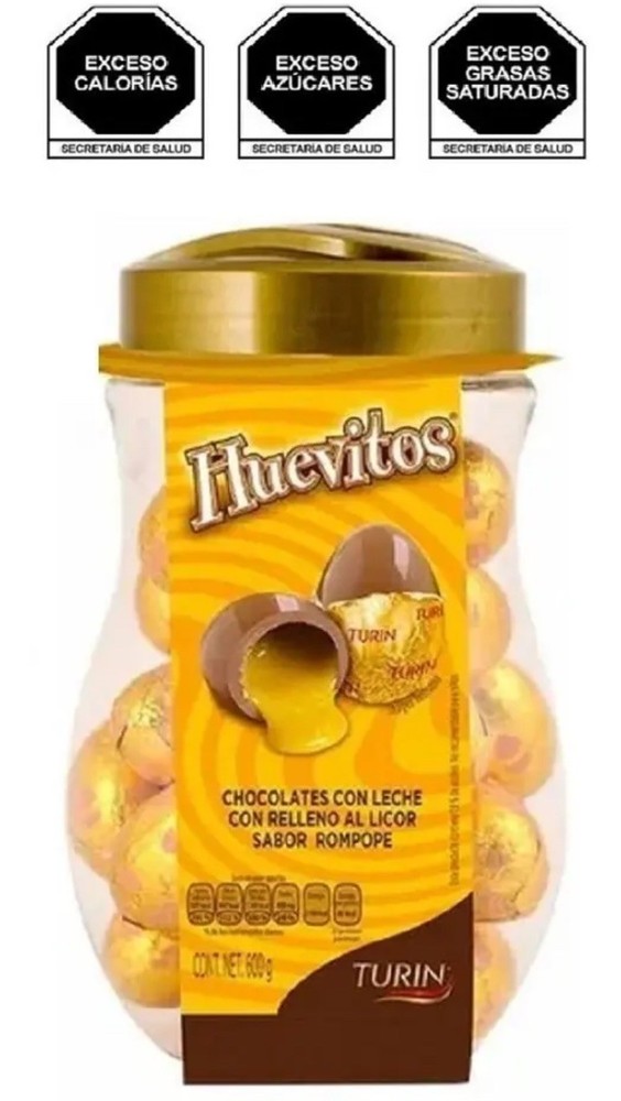 2 Pack Turin Huevitos Milk Mexican Chocolate With Eggnog Filling 600g C/U