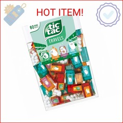 TIC TAC Box with 60 Mini Boxes (Mint, Orange, Spearmint, Peach and Passion fruit