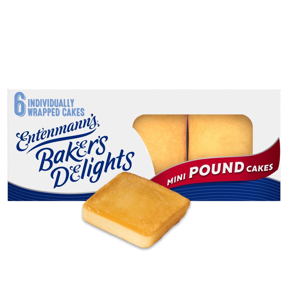 Entenmann’s Minis Pound Cakes, Box of Snack Cakes, 9.25 oz, 6 Count