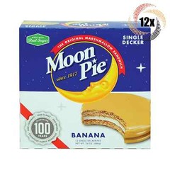 Moon Pie Single Decker Original Marshmallow Sandwich – Banana | 12 Count Box