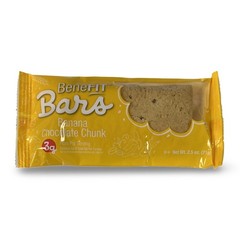 3 Flavor Benefit Bar Variety Featuring Banana Chocolate Chunk, Oatmeal Chocolate