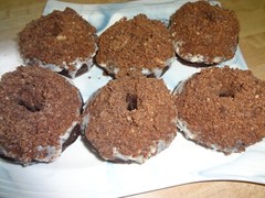 MOIST AND TENDER HOMEMADE CHOCOLATE CRUMB DONUTS (6 DONUTS)