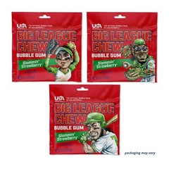 Big League Chew Strawberry Tray + (12 Packs)