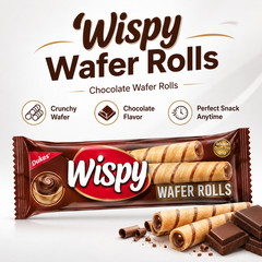12 Boxes Hilal Wispy Wafer Rolls Chocolate Cream 24 Packs/Box 288 Snack Packs