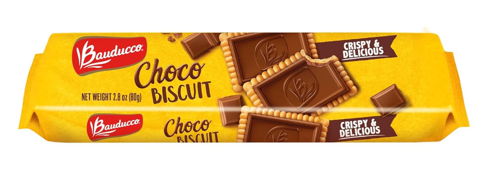 Bauducco Choco Biscuit Cookies – Crispy Chocolate-Covered Biscuits, Individually
