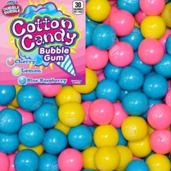 Dubble Bubble 850 COTTON CANDY 1″nom GUMBALLS bulk vending assorted double party