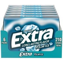 Extra Polar Ice Sugar Free Chewing Gum Multipack 6 Packs of 35 Sticks Each fo…