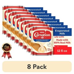 (8 Pack) Nestle Vitamin D Added Evaporated Milk for Easter Baking, 12