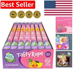 Gourmet Fruit Punch Taffy Rope 24-Pack | No Artificial Ingredients & Gluten-Free