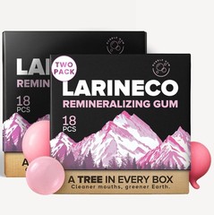 Larineco Remineralizing Gum with Nano Hydroxyapatite & 18 Count (Pack of 2)