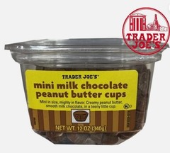 Trader Joe’s Mini Milk Chocolate Peanut Butter Cups 12oz Tub Exp 07/28/26