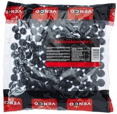 Licorice 1 KiloBag 2.2lb Black Round Salmiak Rondos – Perfect for Sharing