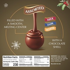 Gourmet LINDOR Truffles Gift Box: Assorted Milk, Dark, White Chocolates, 7.6 oz.