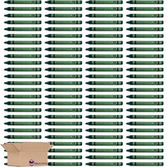Premium Green Crayon Bulk Value Pack Pack of 100