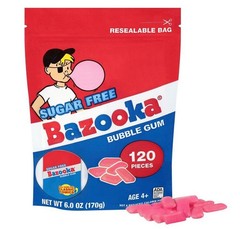 Bulk Gum in Resealable Bag, 120 Ct in Original Pink Flavor, Sugar Free Bulk, Bas