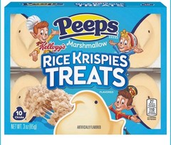 Peeps Rice Krispies Treats Marshmallow Chicks Easter Candy 10 Count 3 oz