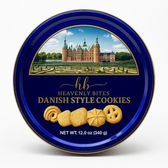 Delicious Butter Cookies in Decorative Tin – 12 Oz, Perfect For Any Occasion