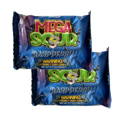 Barnetts Mega Sour Raspberry Hard Candy Extreme Viral Challenge Sweets 2 Pack