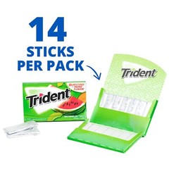 Trident Watermelon Twist Sugar Free Gum 12 Packs 14 Pieces Each Total 168 Pieces