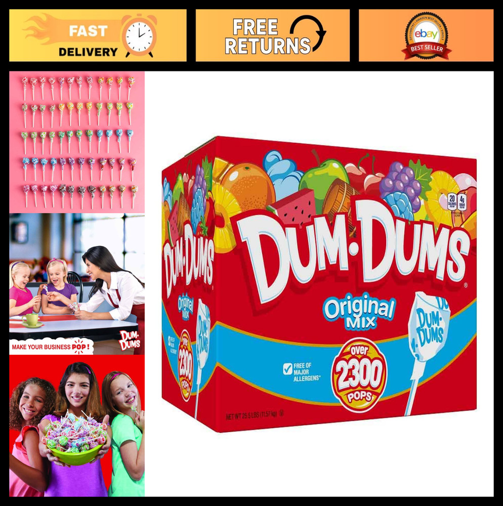 Bulk Lollipops Variety Pack – 2,300 Count Original Mix, Individually Wrapped Can