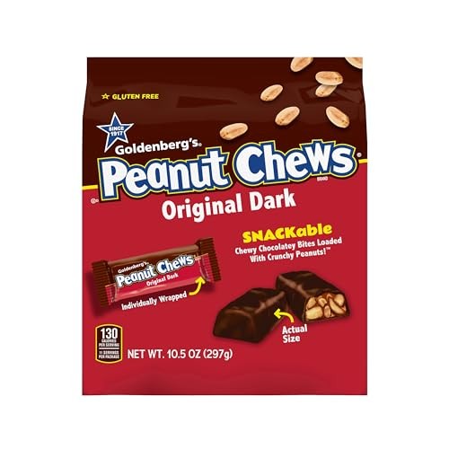 Goldenberg’s Peanut Chews Original Dark 10.5 oz. Bag