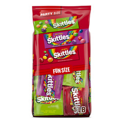 Skittles Original, Wild Berry & Sour Fun Size Chewy Candy, Party Size – 26.46 oz