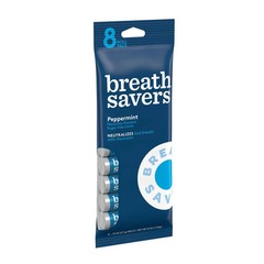 Breath Savers Peppermint Flavored Sugar Free Breath Mints, Rolls 0.75 oz 8 Count