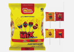 Paletas Vero Mix Banda Fuego Lollipops total 40 Pieces Vero🔥