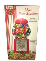 Jelly Belly Mini Bean Die-Cast Gumball Style Machine Include Jelly Beans NOS IOB
