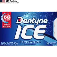 Dentyne Ice Sugar Free Gum – Peppermint 16-Piece 144 Count (Pack of 1), green