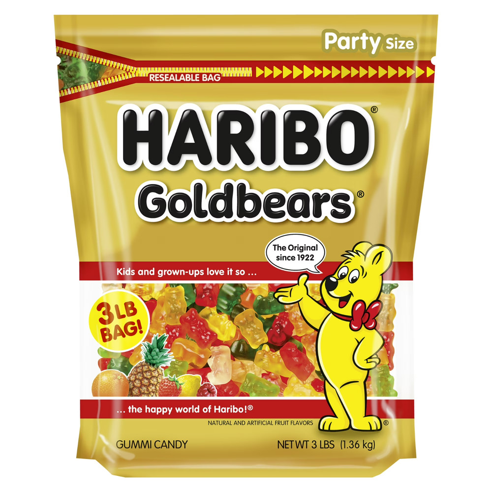 HARIBO Goldbears Original Gummy Bears XL Bag, 3 lb