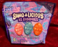 SHAQ-A-LICIOUS XL Gummies, 11.8 oz, Shaquille O’Neal, Basketball, Candy exp 1/26