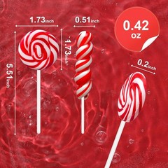 Gourmet 32-Pack Red & White Twisty Swirl Lollipops – Perfect for Any Celebration