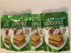 Tropical Fields Crispy Coconut Rolls 5 bags diary free 2.1 oz each total 10.5 oz