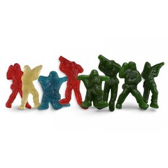 Toy Army Soldier Gummies 1 lb Tub, Green Apple or Red White & Blue Gummy Candy C