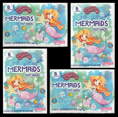 (4 Boxes) Mermaids Fruit Snacks Yumy Yumy by Bebeto 32 Pouches (BB: 07/01/2026)