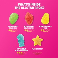 Snacks Tropical Paradise Mixed Bag Sour Candy & Fruit Snacks, 5 Tropical Fla…