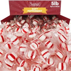Soft Peppermint Candy Mints, 5 Pound mints bulk individually wrapped, Refresh…