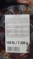 Haribo Happy Cola Candy Tub 150 Pieces 1200G German Cola Flavor Gummies