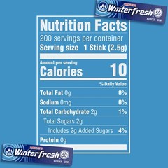 Winterfresh Wrigley’s Chewing Gum Bulk Pack, 5 Sticks Per Pack (Pack of 40)