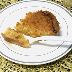 Coconut Custard Pie Gourmet -Old Fashioned Handmade with Rich Creamy Filling