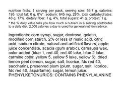 CrackSeed NingMay Gummy Clusters, Dried Plum (Li Hing Mui) with Lemon Peel, 56.7