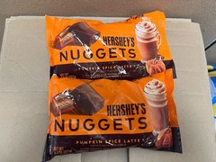 2 bags Hershey’s Nuggets Pumpkin Spice Latte Flavor 8oz Individual Wrap Candy