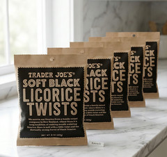 5-Pack! Trader Joe’s Licorice Twists Soft Black Trader Joes Soft Black Licorice
